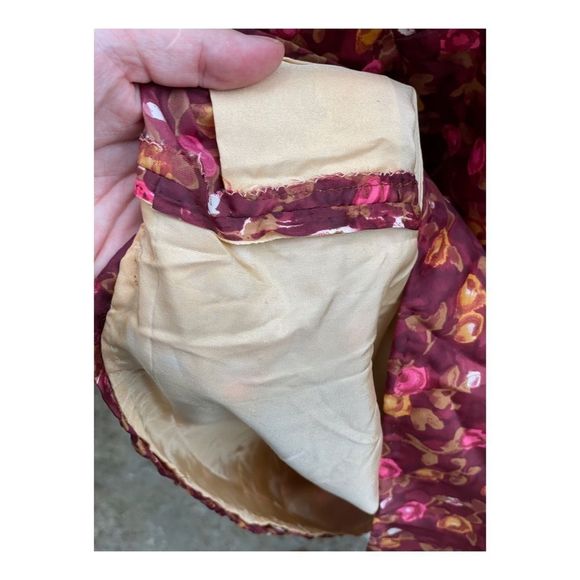 Volup Vintage 60s Shift Dress Roses Floral MIDI - Picture 6 of 12